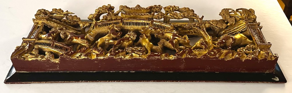 Chinese Carved Panel depicting 