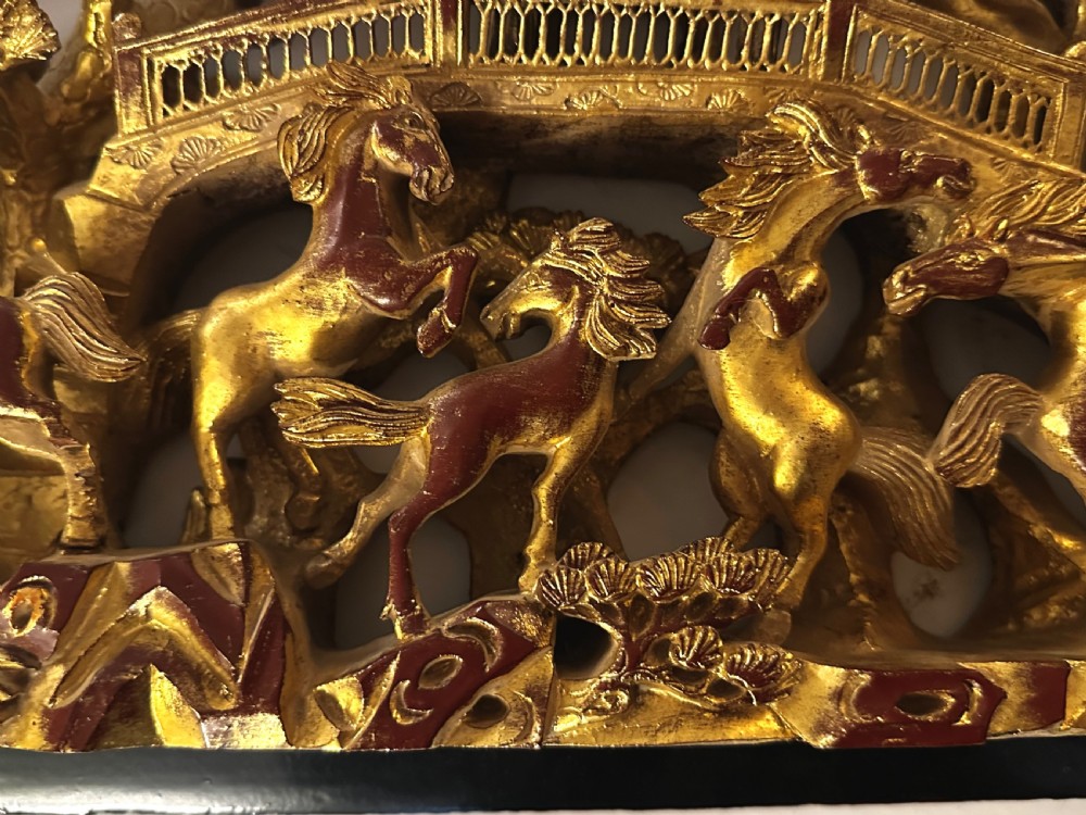 Chinese Carved Panel depicting 