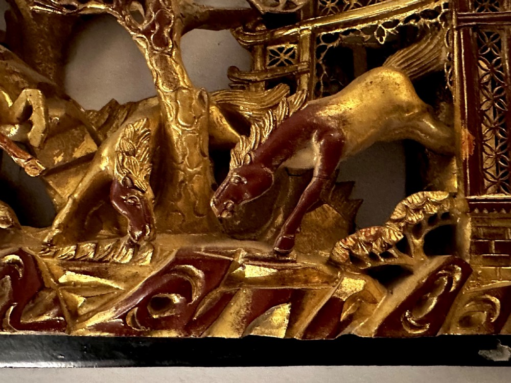 Chinese Carved Panel depicting 
