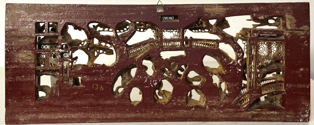 Chinese Carved Panel depicting 
