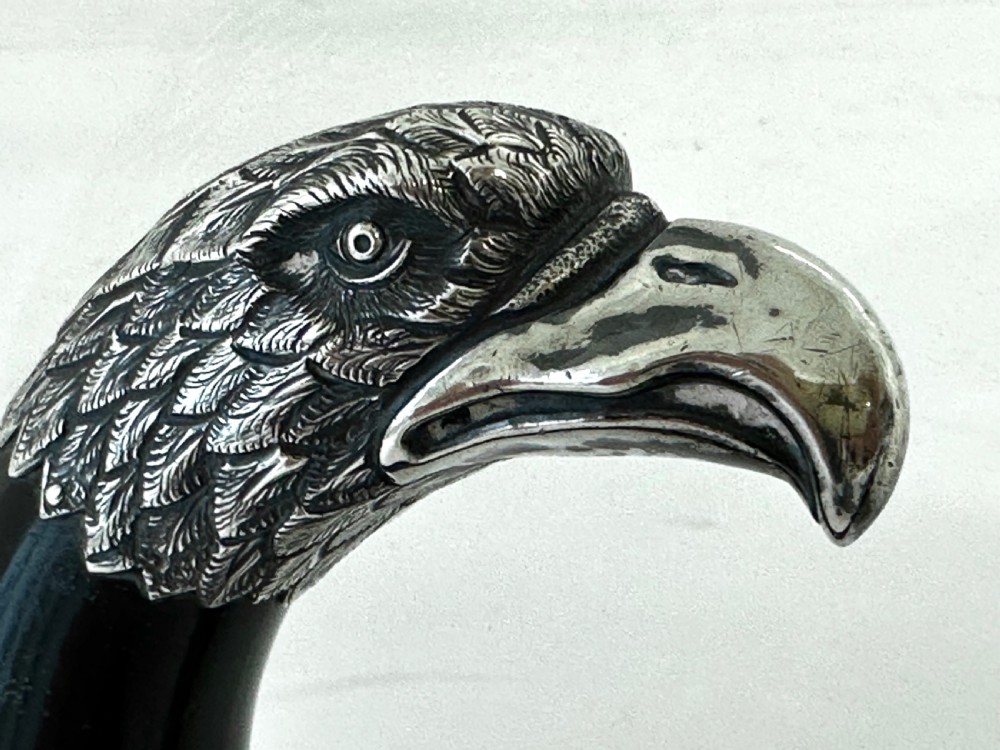 Walking Cane with Silver Eagle's Head View II