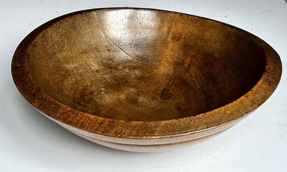 Very Large Treen Dairy Bowl View II