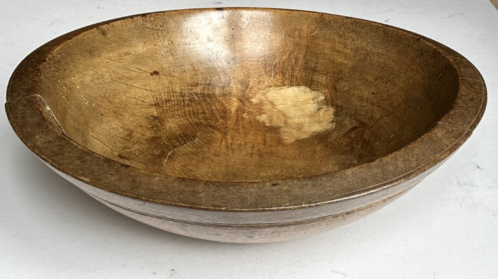 Very Large Treen Dairy Bowl View III