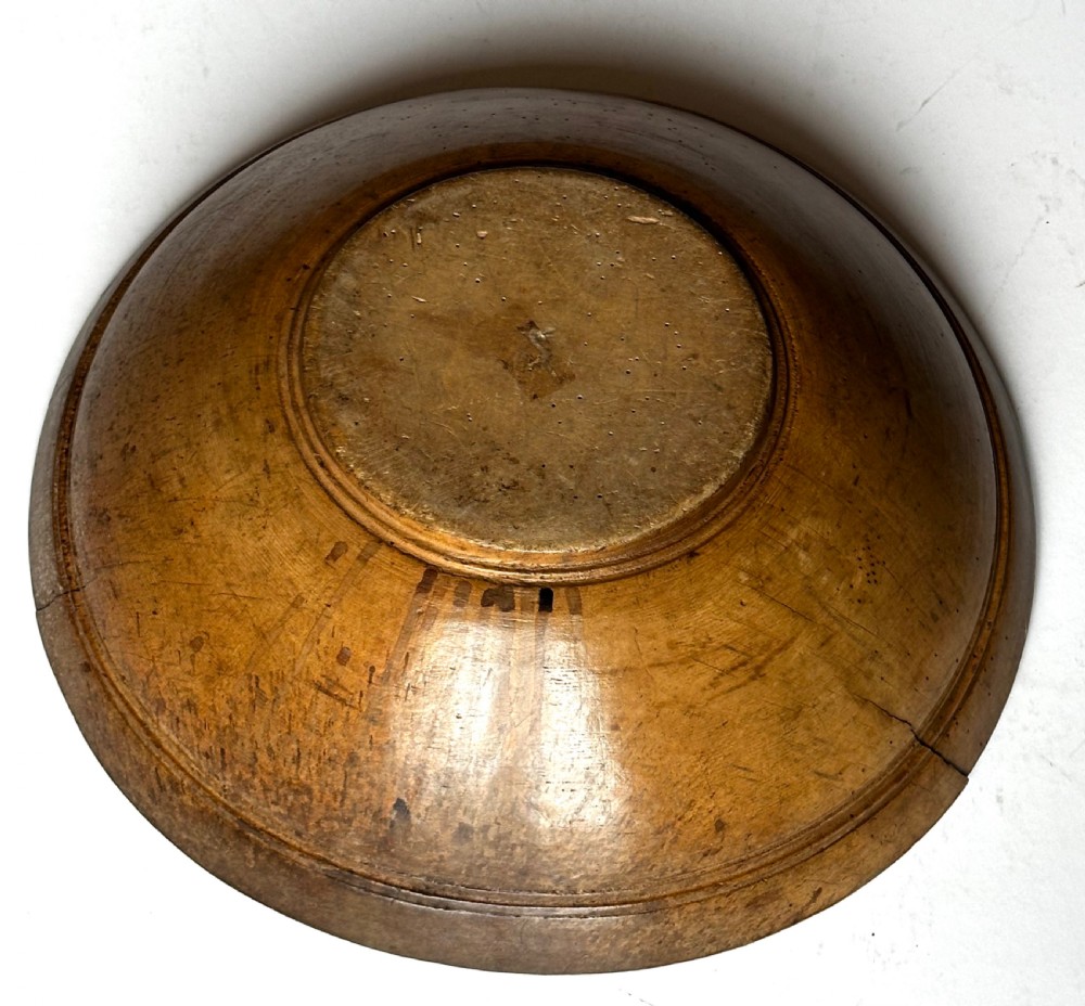 Very Large Treen Dairy Bowl View V