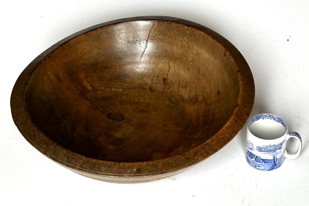 Very Large Treen Dairy Bowl View VI