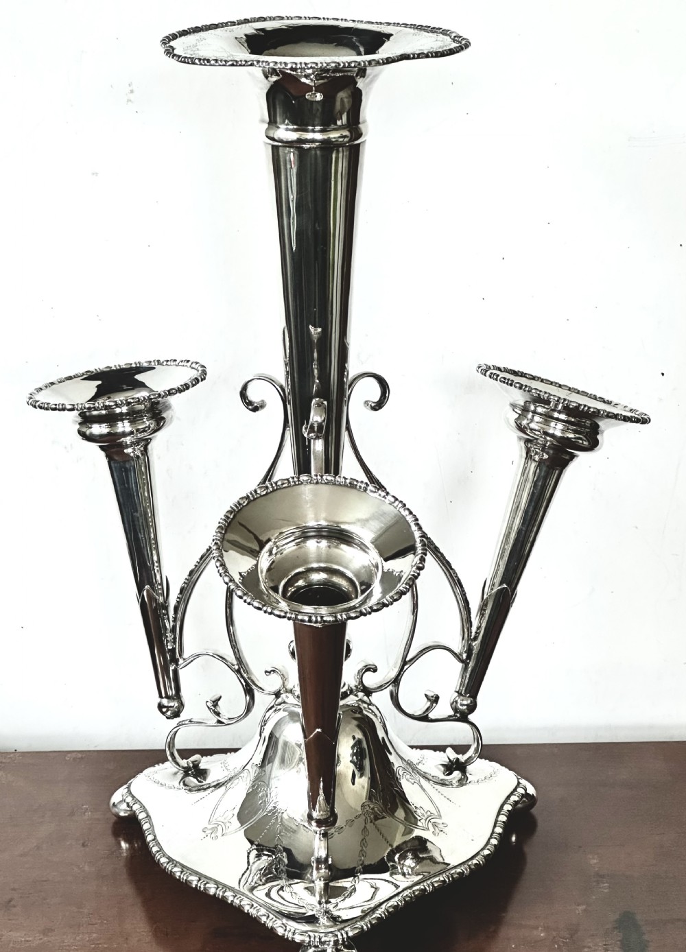 Silver Plated Epergne of Large Proportion