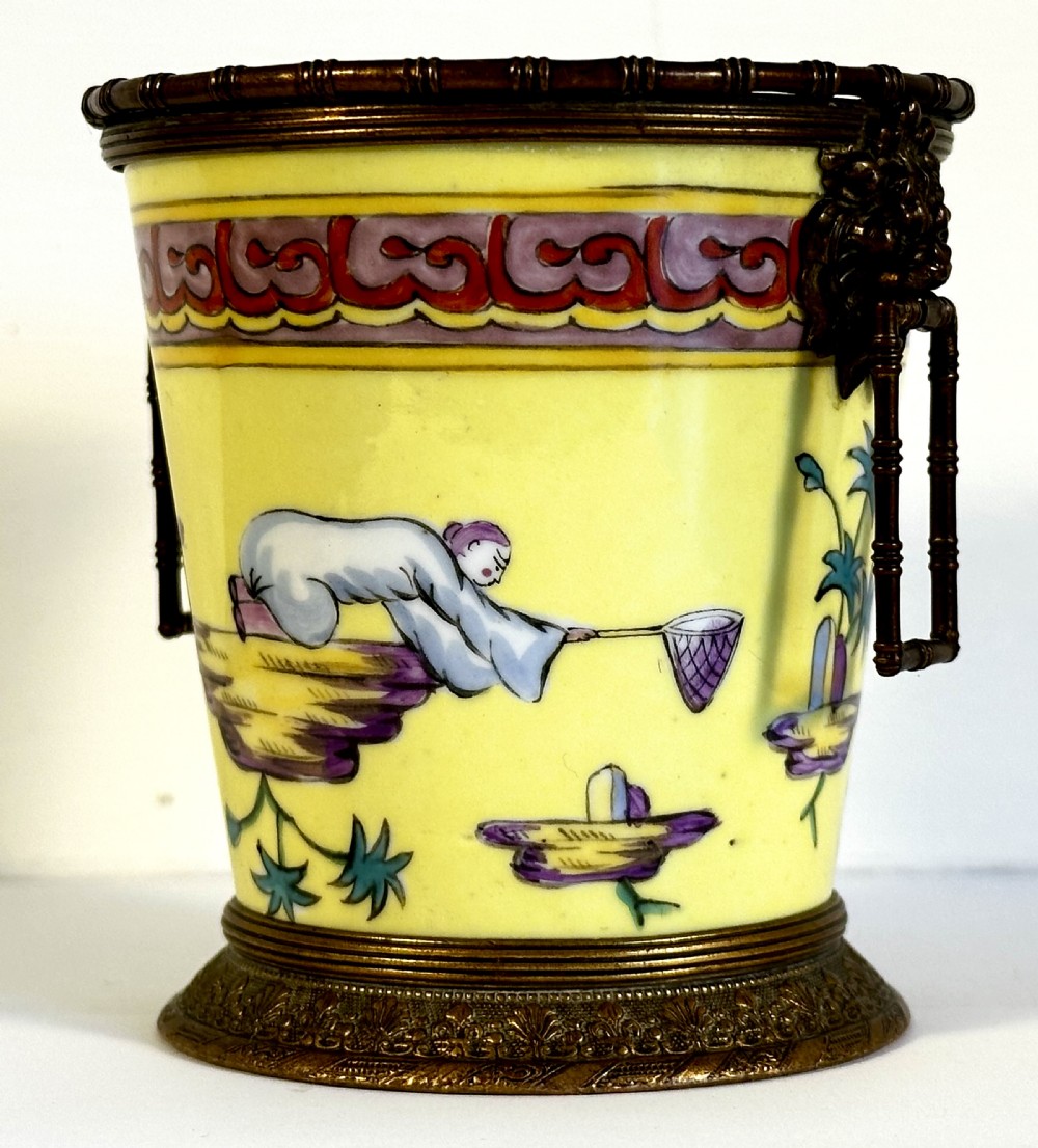 Rare Porcelain Beaker by Sinceny of Rouen.  View II