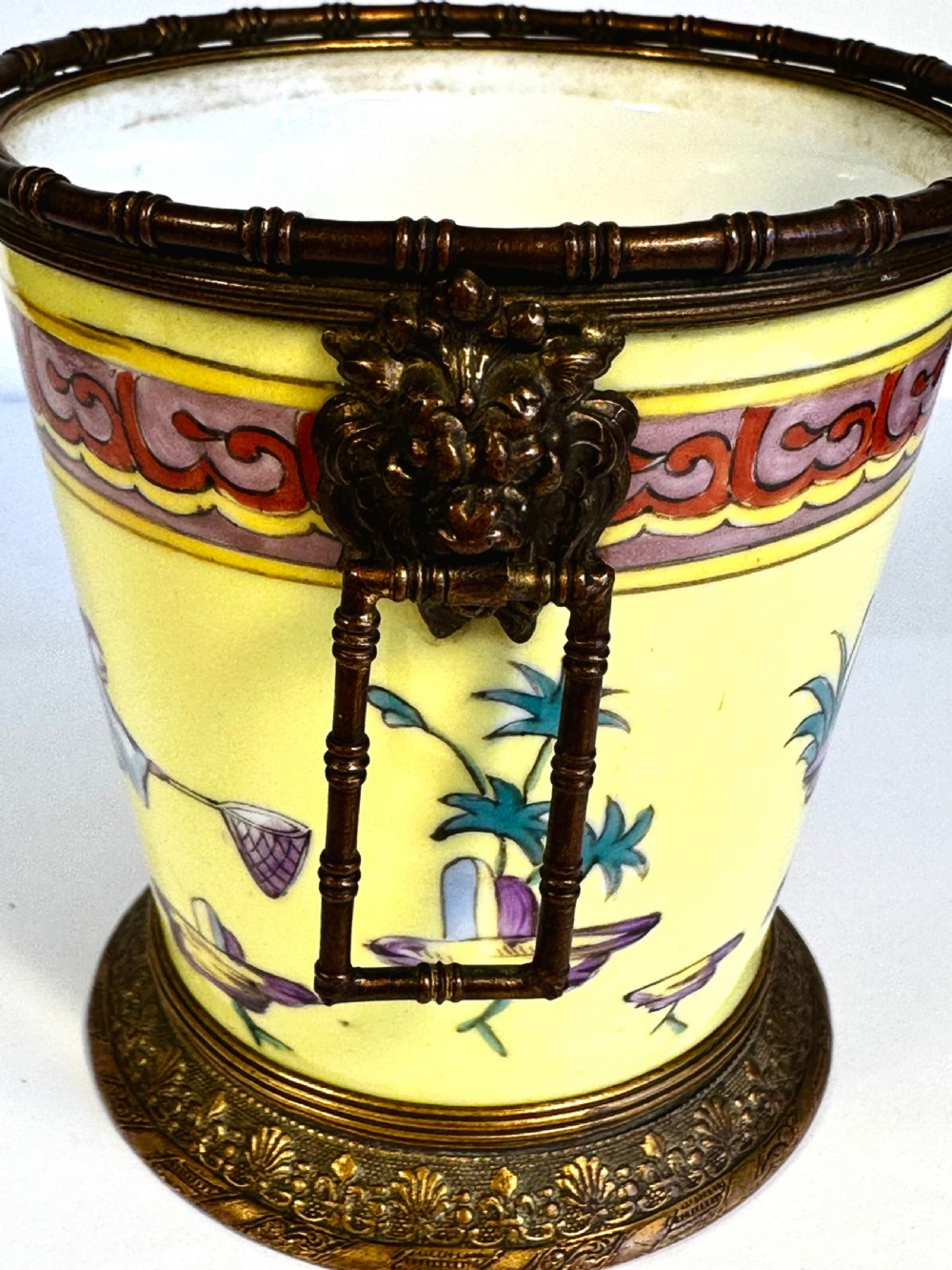 Rare Porcelain Beaker by Sinceny of Rouen.  View VI