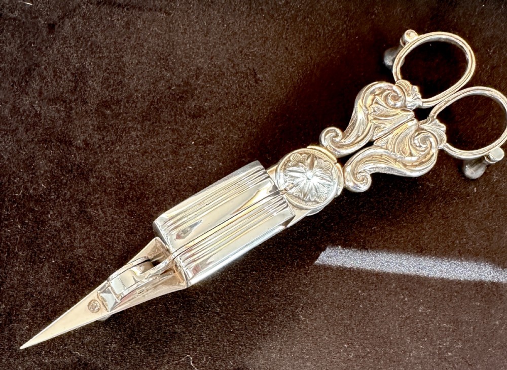 Georgian Candle Snuffer and Tray In Old Sheffield Plate View V