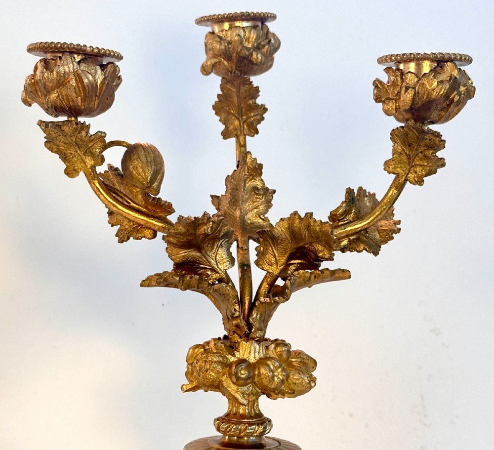 Pair of French Candelabra in Marble and Gilt Metal  View IX