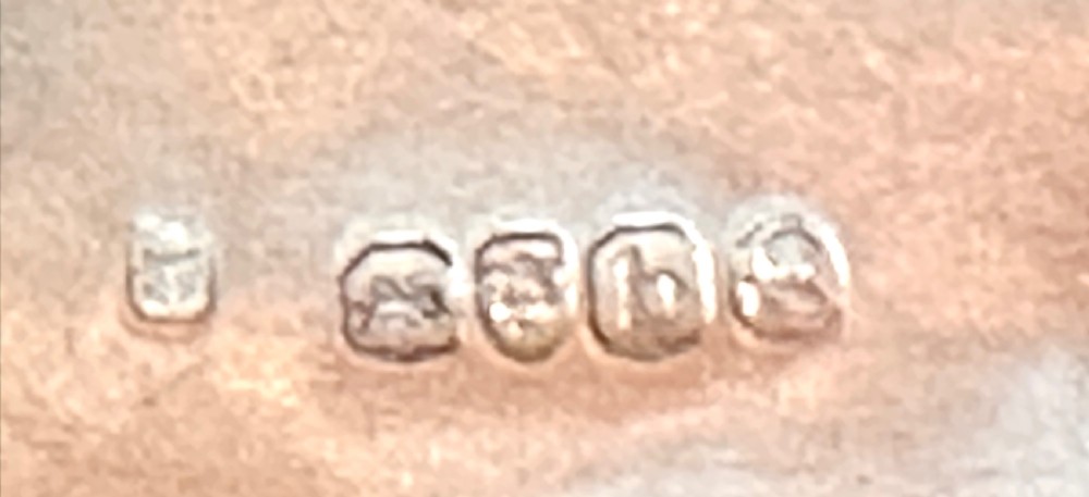 A rectangular antique silver snuff box featuring diagonal engine-turned reeding and a central unengraved rectangular cartouche. View IX