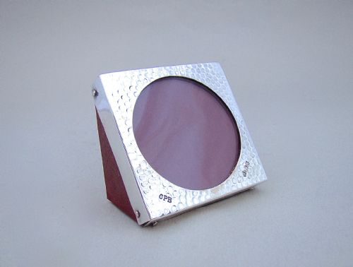 fig 2. RARE ARTS & CRAFT SILVER PHOTO FRAME & PAPERWEIGHT BY CHARLES PENNY BROWN, BIRMINGHAM 1902
