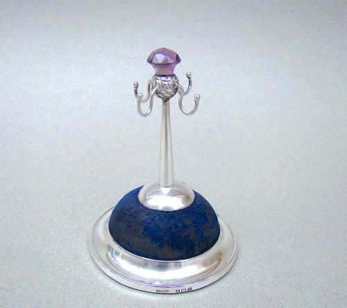 fig 1. GEORGE V SILVER RING TREE BY GOURDEL VALES & CO, BIRMINGHAM 1910