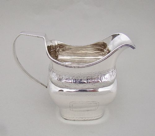 Georgian Irish Silver Cream Jug by Robert Breading, Dublin 1805