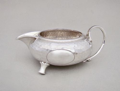 Exquisite Arts & Craft Silver Cream Jug by Fattorini & Sons, Birmingham 1905