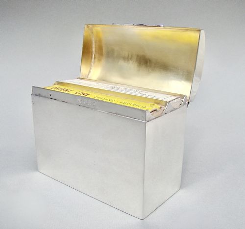 Fabulous Edwardian Silver Playing Card Box by Henry Matthews, Birmingham 1902