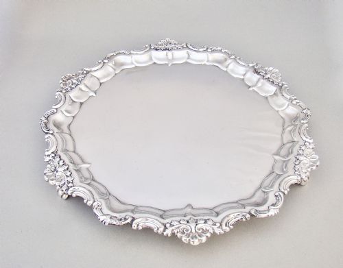 Superb Early Victorian 11" Silver Plated Salver , Circa 1840