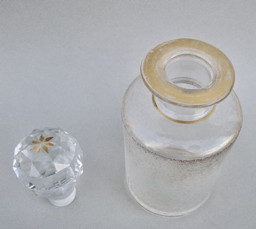 fig 1. FRENCH BACCARAT CRYSTAL ETCHED GLASS SCENT BOTTLE, CIRCA 1900