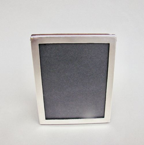 Small George V Solid Silver Photo Frame by Sanders & Mackenzie, Birmingham, 1918