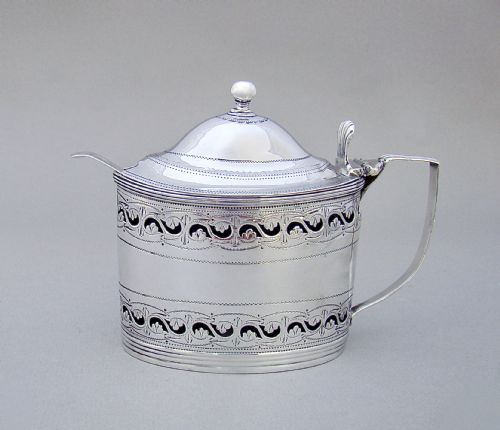 Elegant Georgian Silver Mustard Pot by Crispin Fuller, London 1801
