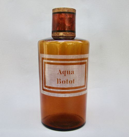 Fabulous 19th Century French Etched Amber Glass Apothecary Jar, Circa 1890