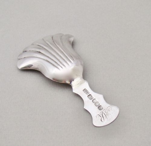 fig 2. EXQUISITE EARLY VICTORIAN SILVER CADDY SPOON BY THOMAS DONES, BIRMINGHAM 1851