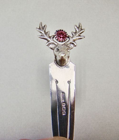 fig 2. RARE GEORGE V NOVELTY SILVER 'STAG' BOOKMARK BY ADIE & LOVEKIN, BIRMINGHAM 1927
