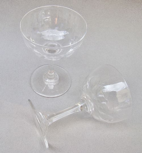 fig 1. ELEGANT PAIR OF VICTORIAN SLICED-CUT CHAMPAGNE COUPES, CIRCA 1890