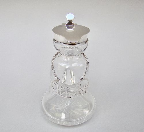 Rare Silver Mounted Whisky Tot or Whisky Noggin by Hukin & Heath, Birmingham 1910