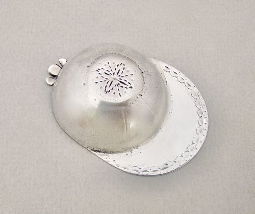 Georgian Silver Jockey Cap Caddy Spoon by Elizabeth Morley, London 1800