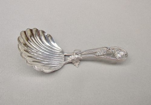 fig 1. DELIGHTFUL VICTORIAN SILVER CADDY SPOON BY GEORGE UNITE, BIRMINGHAM 1861