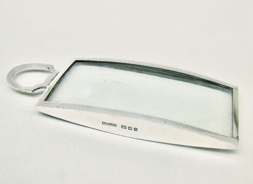 Rare Asprey & Co Small Silver Desk Magnifying Glass, London 1933