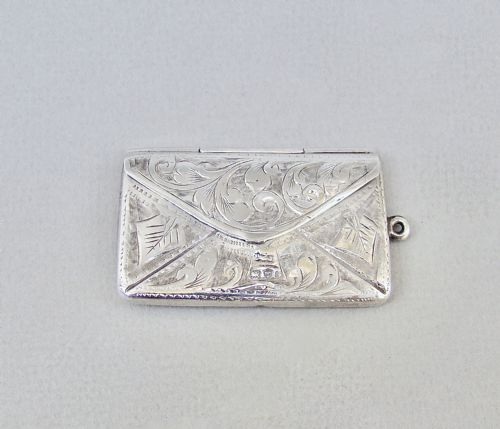 Delightful Edwardian Silver Double Stamp Case by Albert Ernest Jenkins, Chester 1906