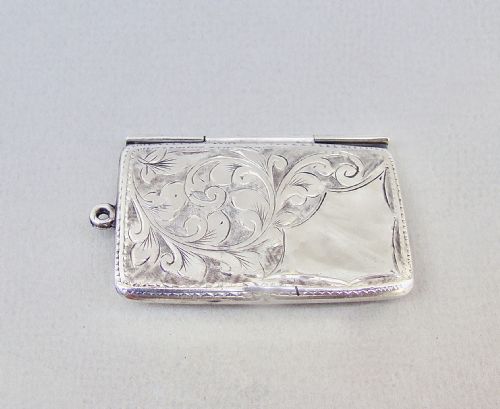 fig 1. DELIGHTFUL EDWARDIAN SILVER DOUBLE STAMP CASE BY ALBERT ERNEST JENKINS, CHESTER 1906