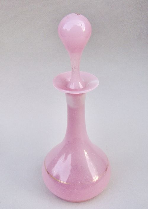 fig 1. 19TH C. FRENCH PALE PINK OPALINE GLASS SCENT BOTTLE, CIRCA 1890