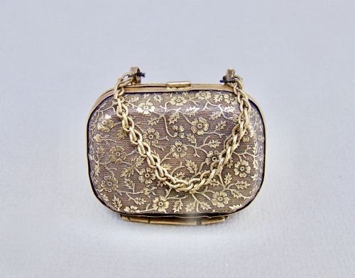 fig 1. EXQUISITE VICTORIAN SILVER THIMBLE IN ORMULU CHATELAINE THIMBLE CASE, CIRCA 1890