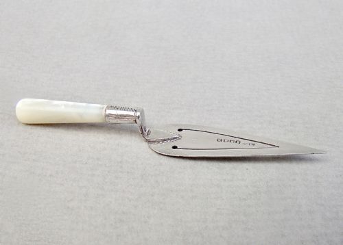 fig 2. SCOTTISH SILVER TROWEL SHAPED BOOKMARK BY W.H. COLLINS, GLASGOW 1930