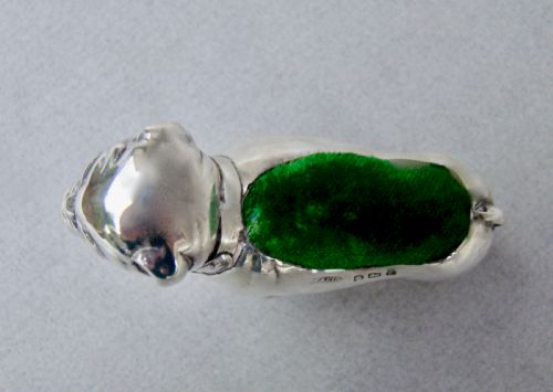 FINE EDWARDIAN SILVER PIN CUSHION MODELLED AS A BULLDOG BY ADIE LOVEKIN BIRMINGHAM 1905 - ADDITIONAL PHOTO 3