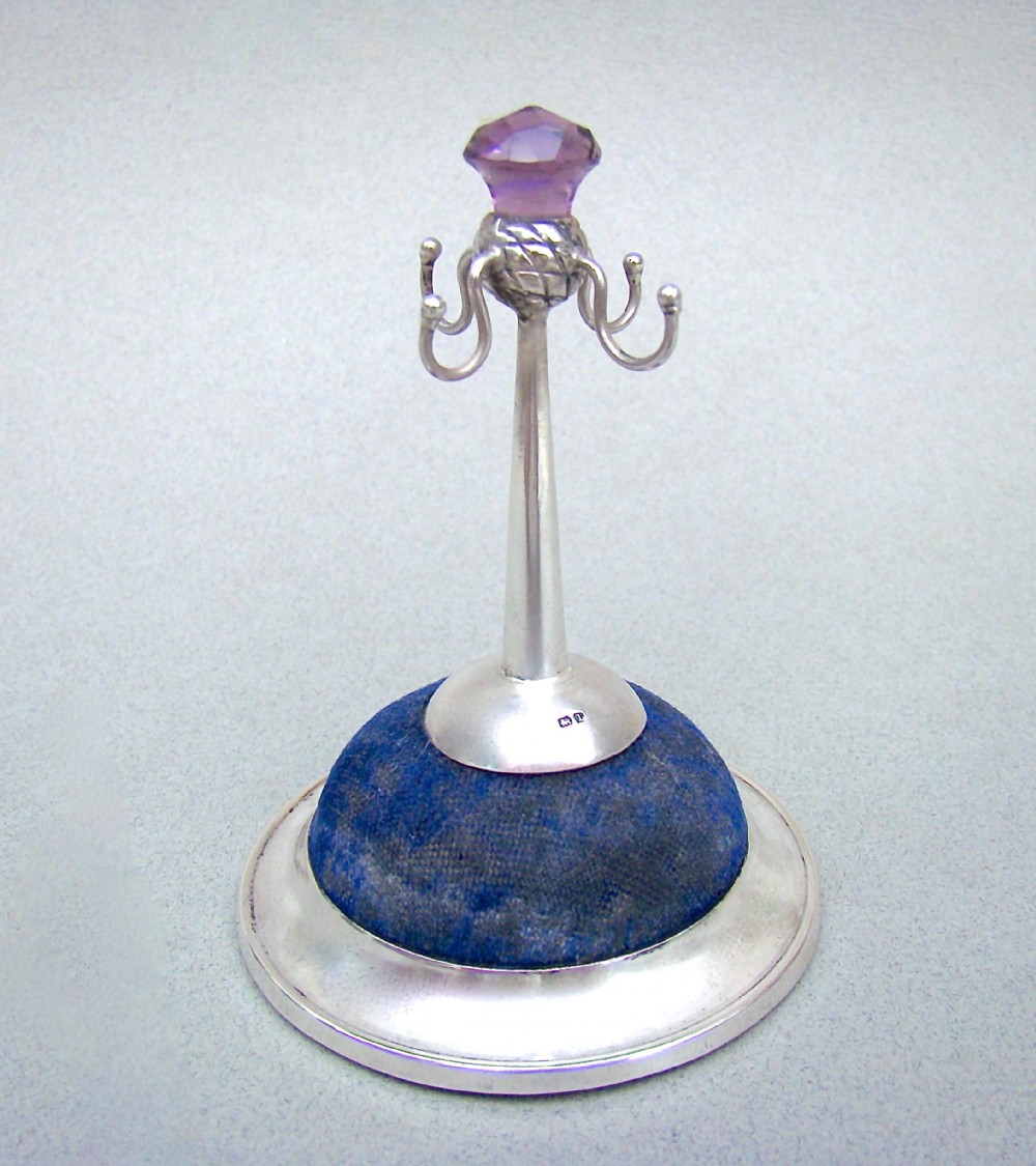 GEORGE V SILVER RING TREE BY GOURDEL VALES & CO, BIRMINGHAM 1910