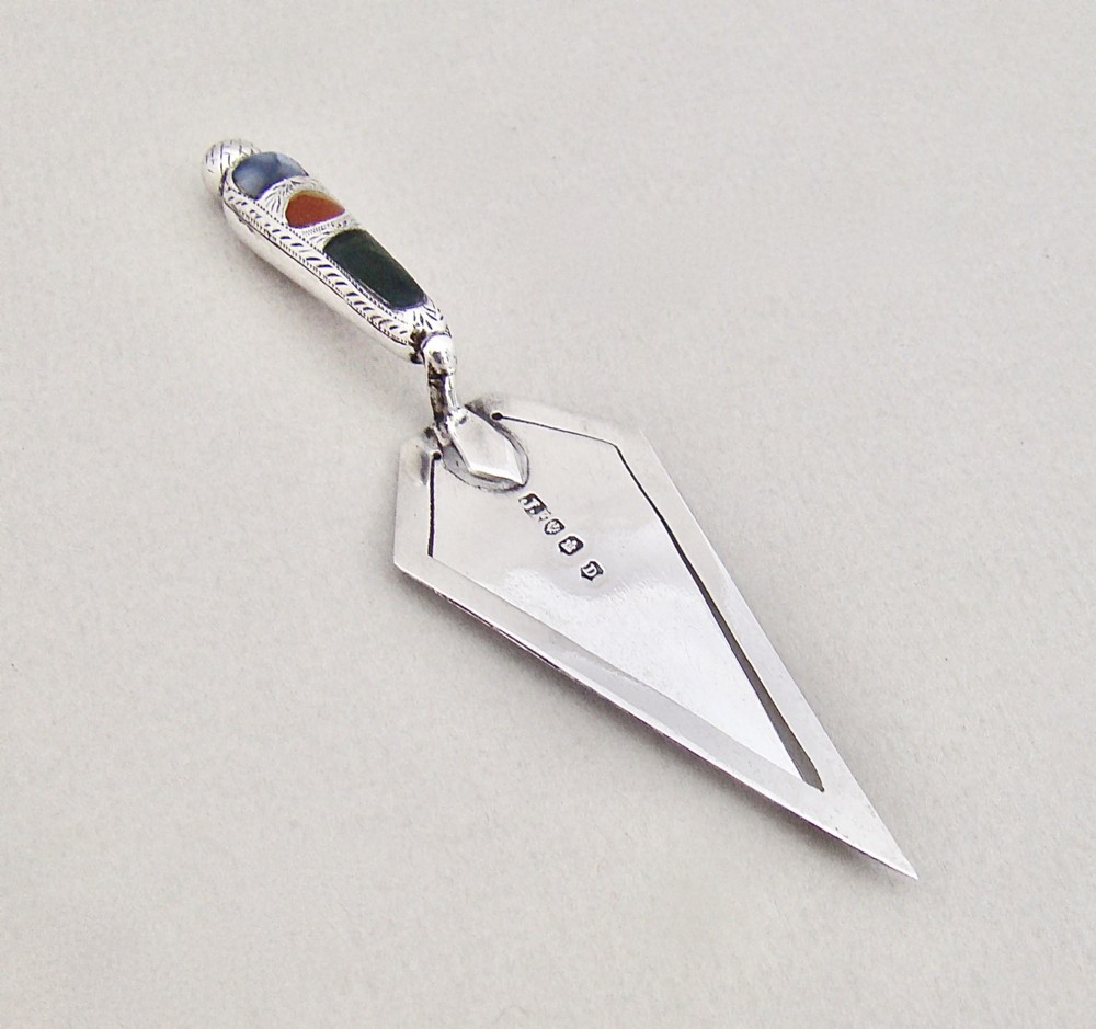 RARE EDWARDIAN SCOTTISH SILVER & AGATE 