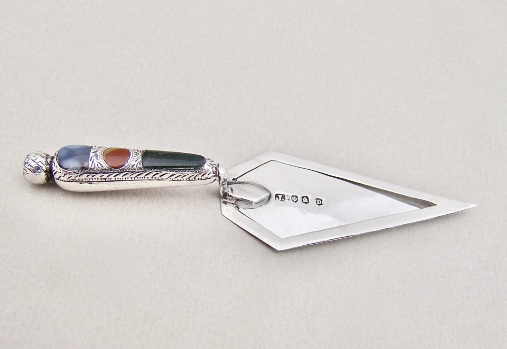 RARE EDWARDIAN SCOTTISH SILVER & AGATE 