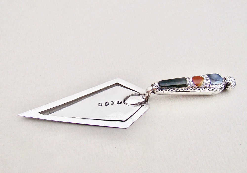 RARE EDWARDIAN SCOTTISH SILVER & AGATE 