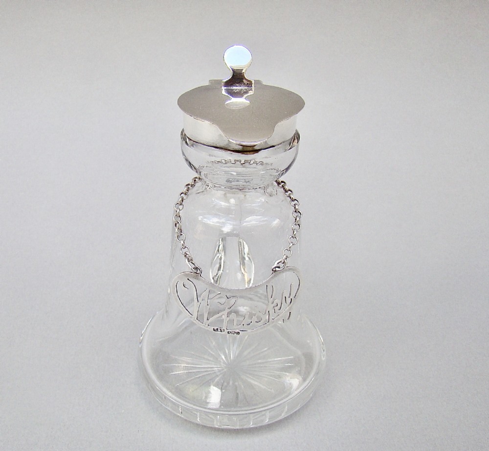 RARE SILVER MOUNTED WHISKY TOT OR WHISKY NOGGIN BY HUKIN & HEATH, BIRMINGHAM 1910