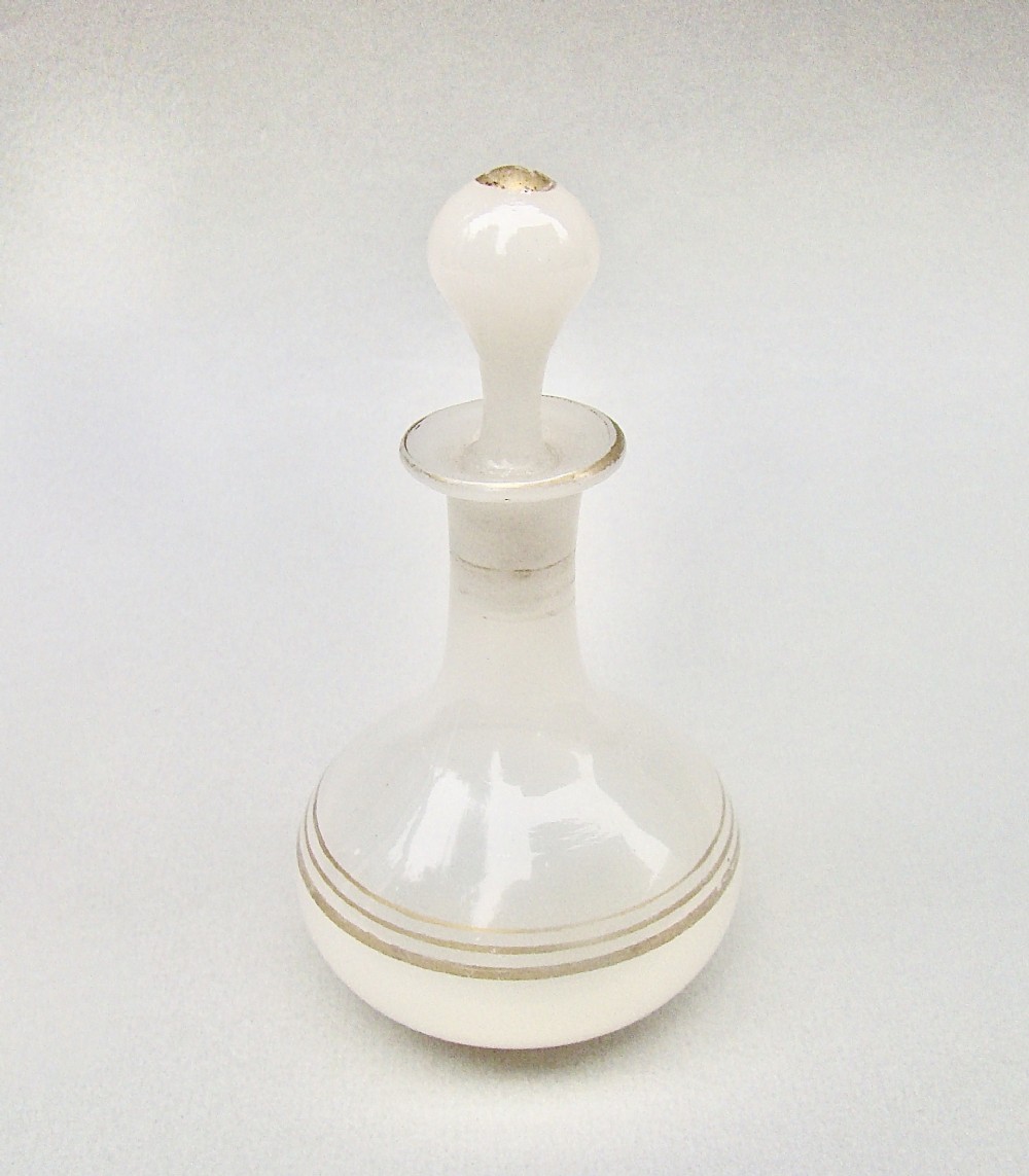 19TH C. FRENCH SMALL OPALINE GLASS SCENT BOTTLE, CIRCA 1890