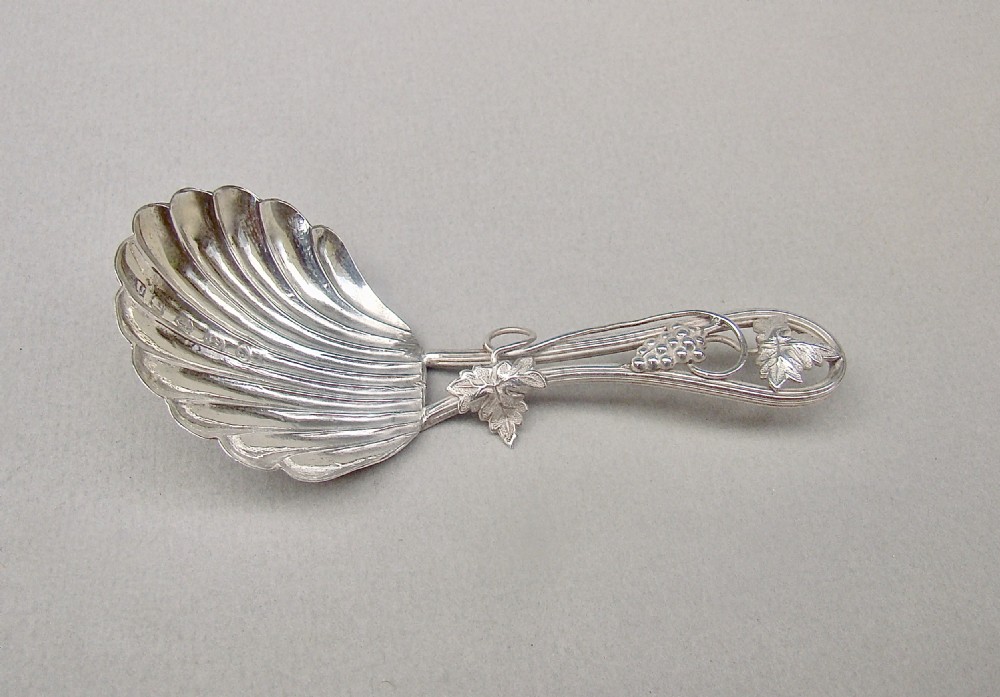 DELIGHTFUL VICTORIAN SILVER CADDY SPOON BY GEORGE UNITE, BIRMINGHAM 1861 View II