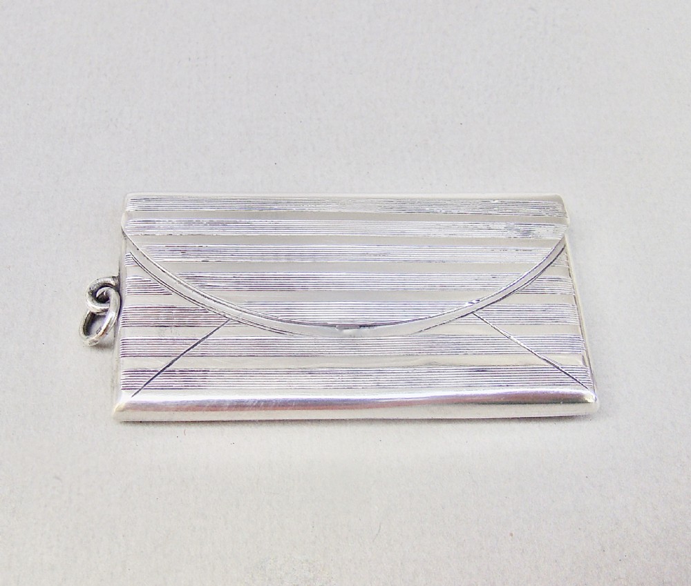 GEORGE V SILVER TRIPLE STAMP CASE BY ALBERT ERNEST JENKINS, BIRMINGHAM 1912