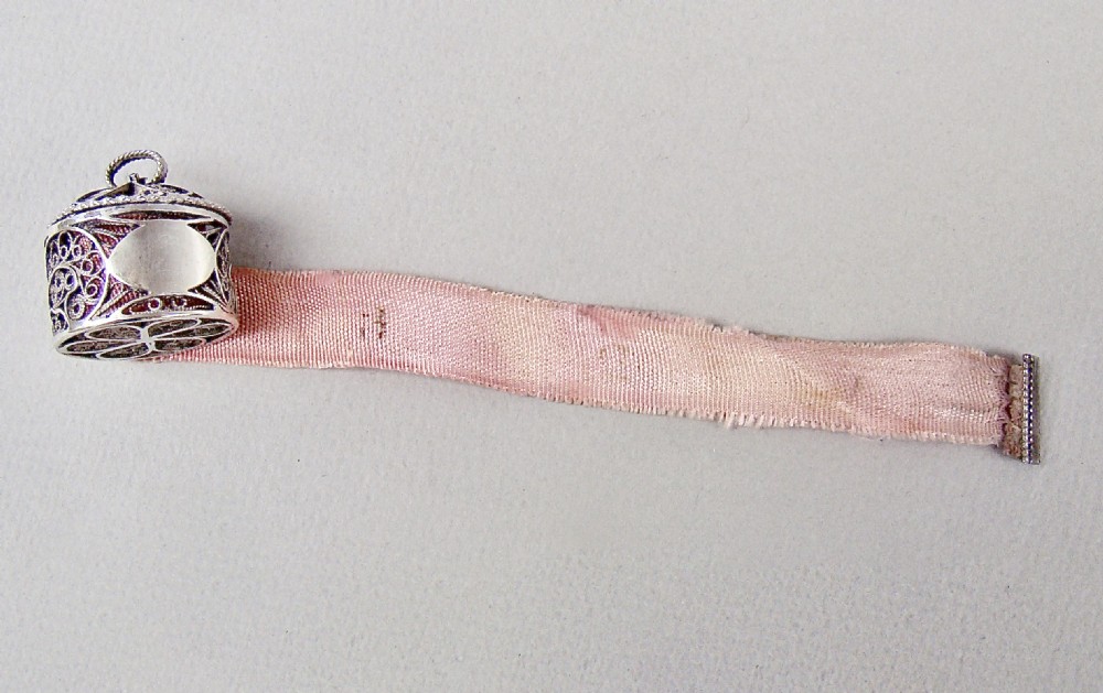 RARE GEORGIAN SILVER FILIGREE TAPE MEASURE, CIRCA 1820 View VI