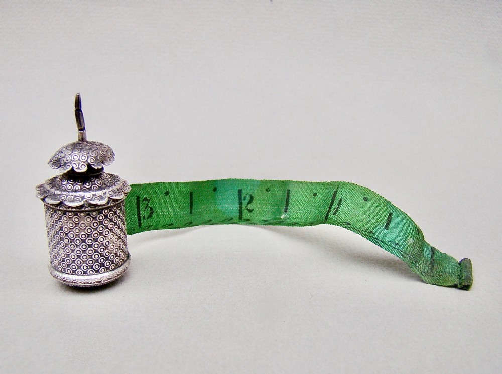 EXQUISITE GEORGIAN SILVER TAPE MEASURE, CIRCA 1820 View VII