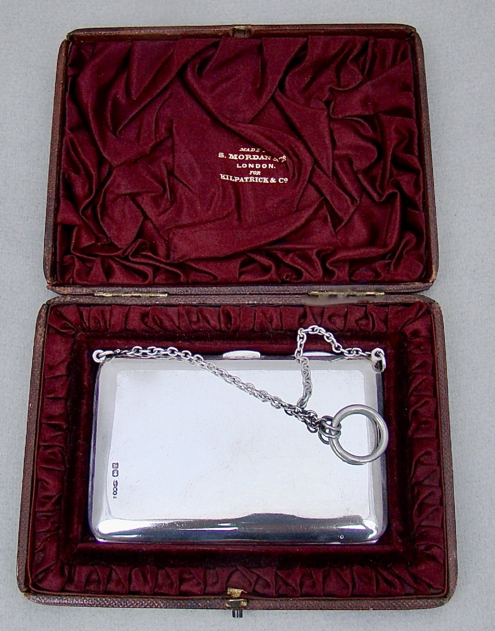 FABULOUS SAMPSON MORDAN CASED SILVER AIDE MEMOIRE, CHESTER 1912