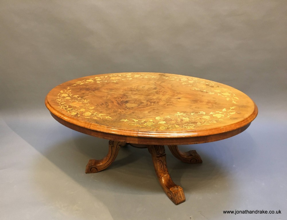 Victorian walnut coffee table